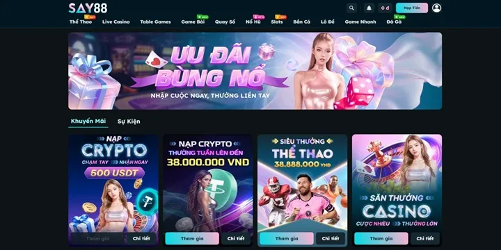 Khuyến mãi Say88 nâng cao trải nghiệm cho bet thủ
